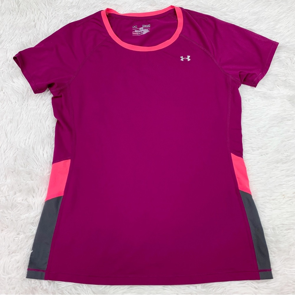 Under Armour Women's short sleeve fitted‎ HG Alpha Novelty T-shirt in pink
